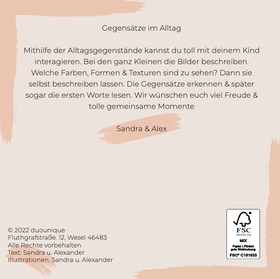 Kinderbuch "Gegensätze im Alltag"